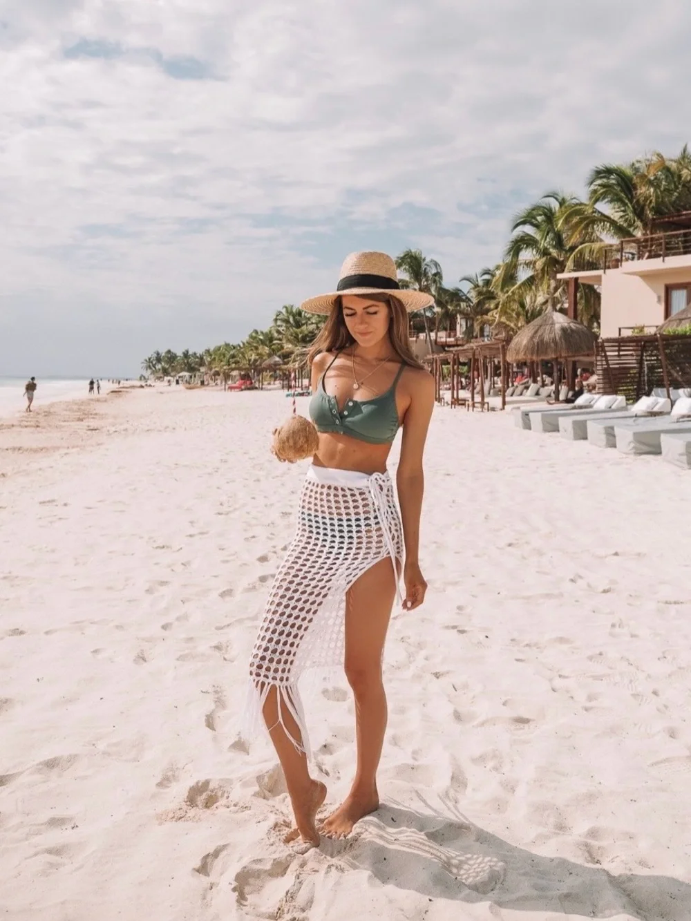 Olive Green Strappy Bikini Set